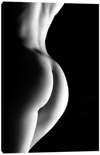 Vertical Closeup Of A Nude Sexy Womans Back And Ass Canvas Art Print