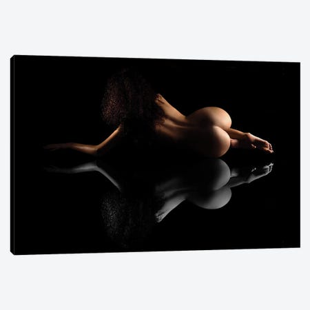 Nude Art Attractive Reflection Of A Naked Woman'S Body Laying Down II Canvas Print #ADT107} by Alessandro Della Torre Canvas Art