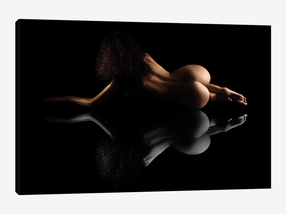 Nude Art Attractive Reflection Of A Naked Woman'S Body Laying Down II by Alessandro Della Torre 1-piece Canvas Print