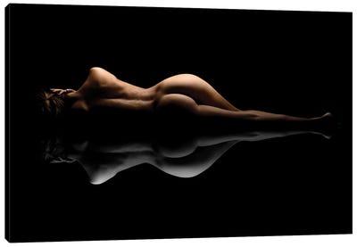 Nude Art Attractive Reflection Of A Naked Woman'S Body Laying Down IV Canvas Art Print - Alessandro Della Torre