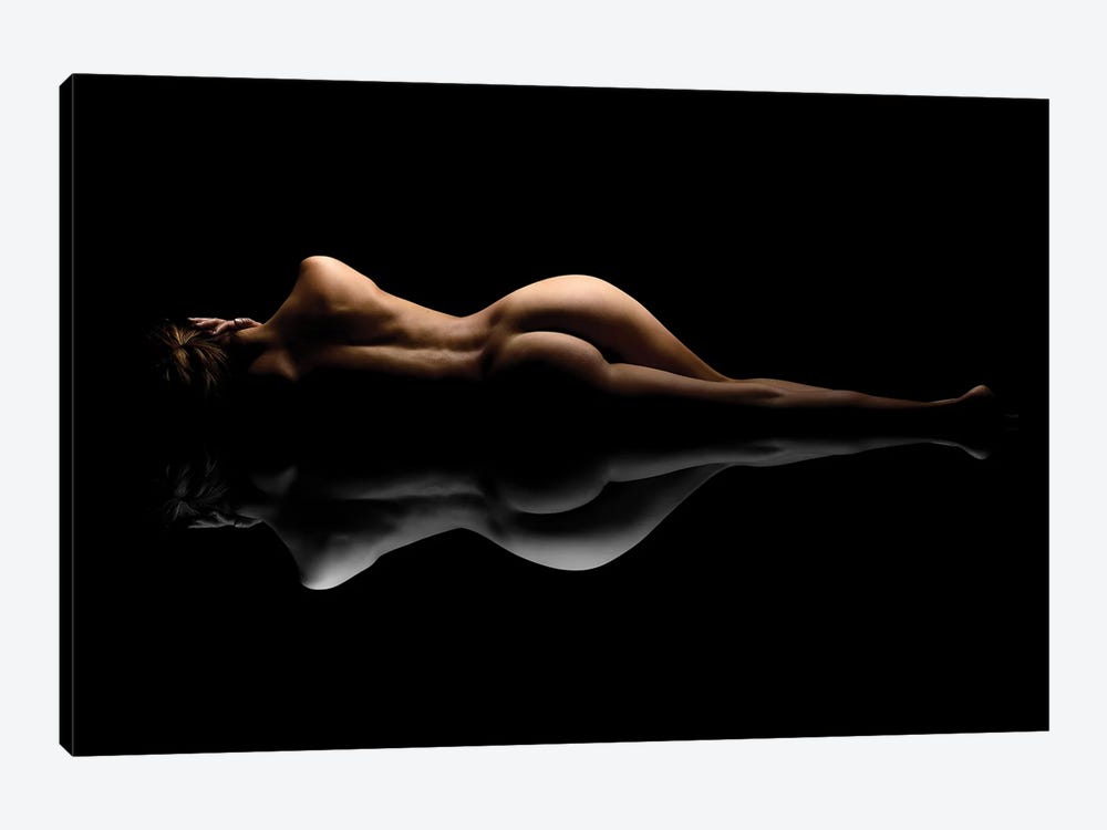 Nude Art Attractive Reflection Of A Naked Woman'S Body Laying Down IV by Alessandro Della Torre 1-piece Canvas Art Print