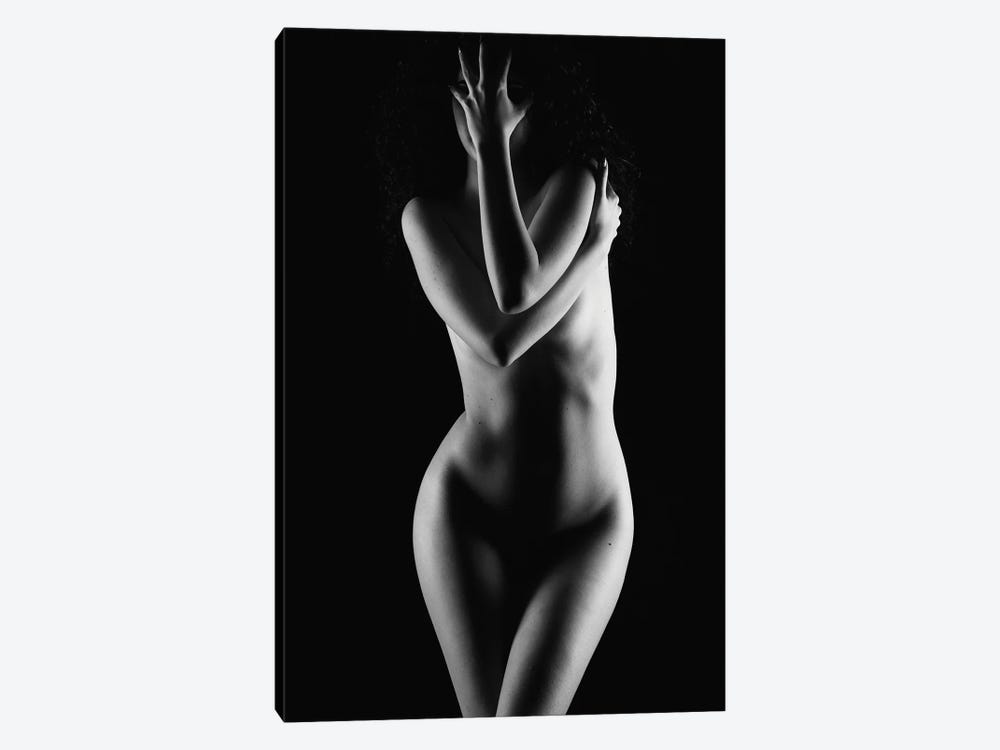 Black And White Nude Woman Silhouette V by Alessandro Della Torre 1-piece Art Print