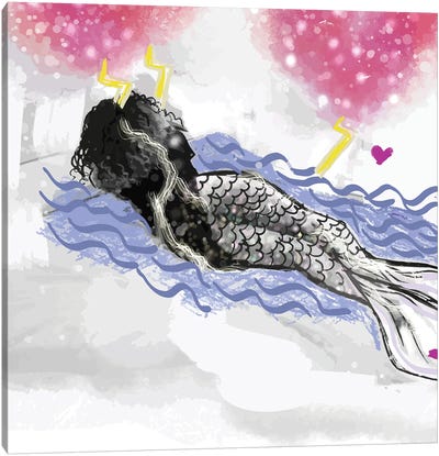 Mermaid Canvas Art Print - Alessandro Della Torre