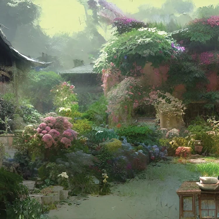 A Rural Courtyard by Alessandro Della Torre wall art