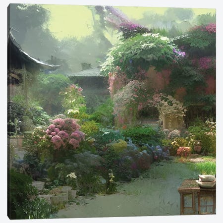A Rural Courtyard Canvas Print #ADT1147} by Alessandro Della Torre Canvas Artwork