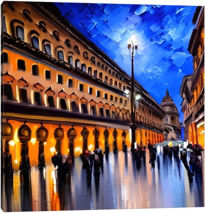 Corso Vittorio Emanuele, Milan, Italy Canvas Art Print - Milan Art