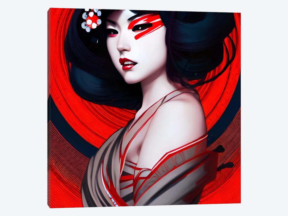 Cyberpunk Geisha III by Alessandro Della Torre 1-piece Canvas Print