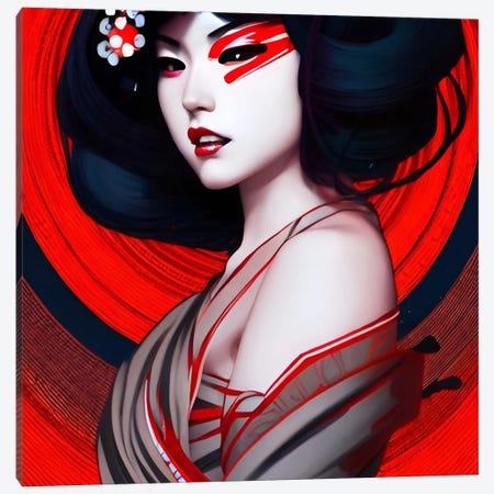 Cyberpunk Geisha III Canvas Print #ADT1197} by Alessandro Della Torre Canvas Print