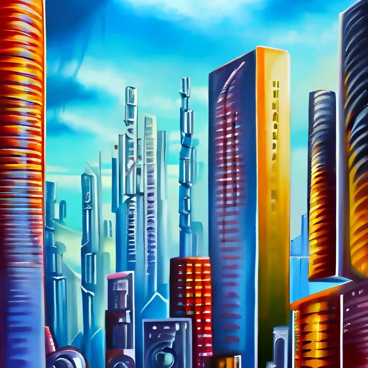 Skyscrapers Skyline by Alessandro Della Torre wall art