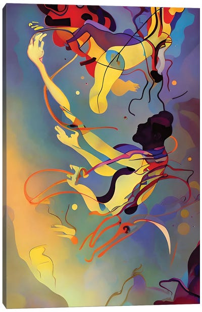 Abstract Modern Art Woman III Canvas Art Print - Alessandro Della Torre