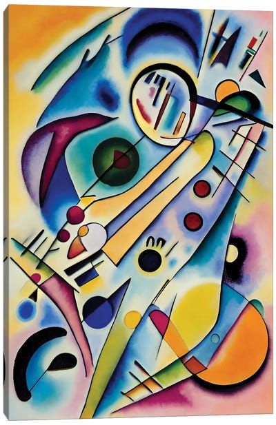 Abstract Modern Artwork Emulating Kandinsky XII Canvas Art Print - Artwork Similar to Wassily Kandinsky