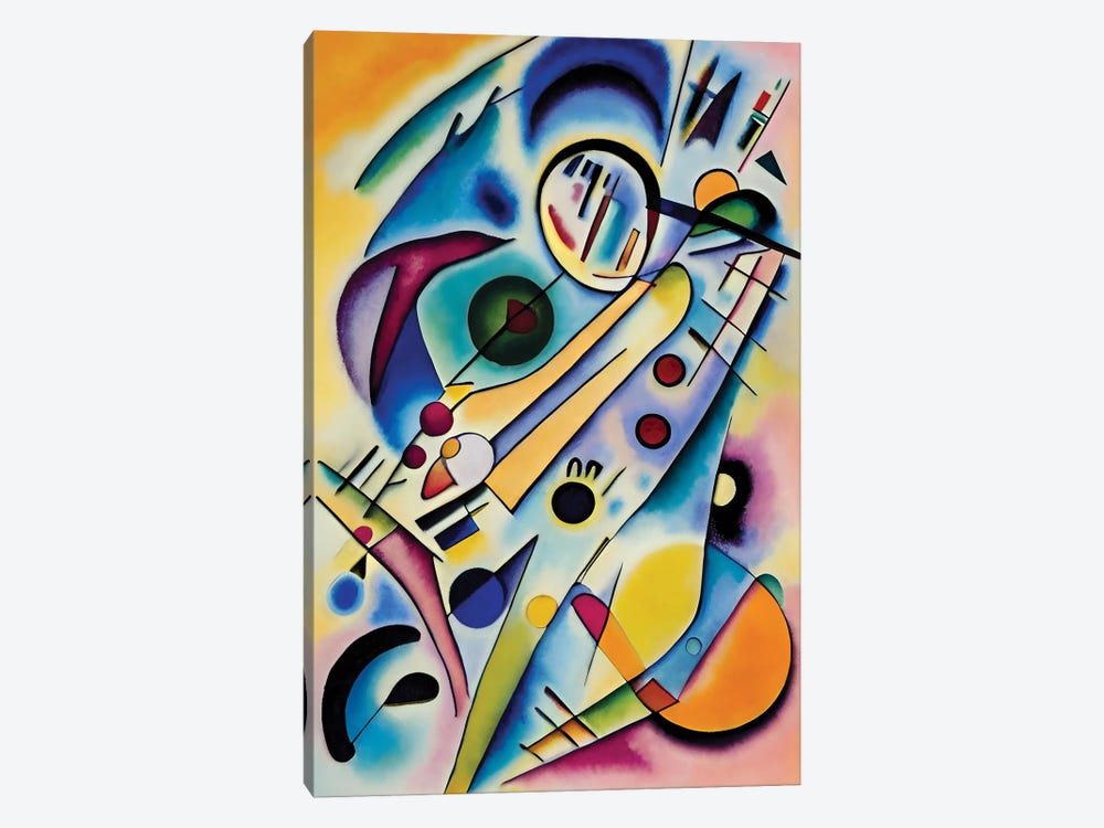 Abstract Modern Artwork Emulating Kandinsky XII by Alessandro Della Torre 1-piece Canvas Art Print