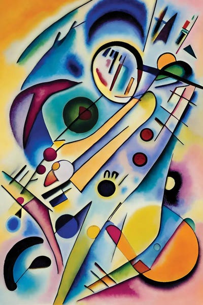 All Things Kandinsky: Abstract Modern Artwork Emulating Kandinsky XII by Alessandro Della Torre