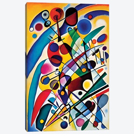 Abstract Modern Artwork Emulating Kandinsky XV Canvas Print #ADT1223} by Alessandro Della Torre Canvas Art