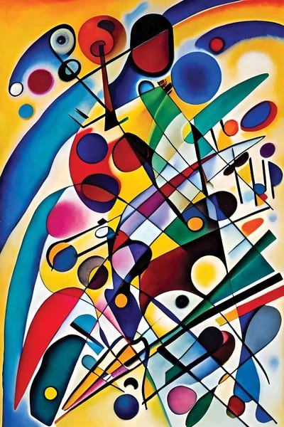 All Things Kandinsky: Abstract Modern Artwork Emulating Kandinsky XV by Alessandro Della Torre