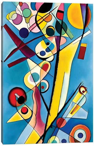 Abstract Modern Artwork Emulating Kandinsky XVII Canvas Art Print - Artwork Similar to Wassily Kandinsky