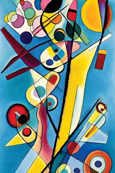 All Things Kandinsky: Abstract Modern Artwork Emulating Kandinsky XVII by Alessandro Della Torre