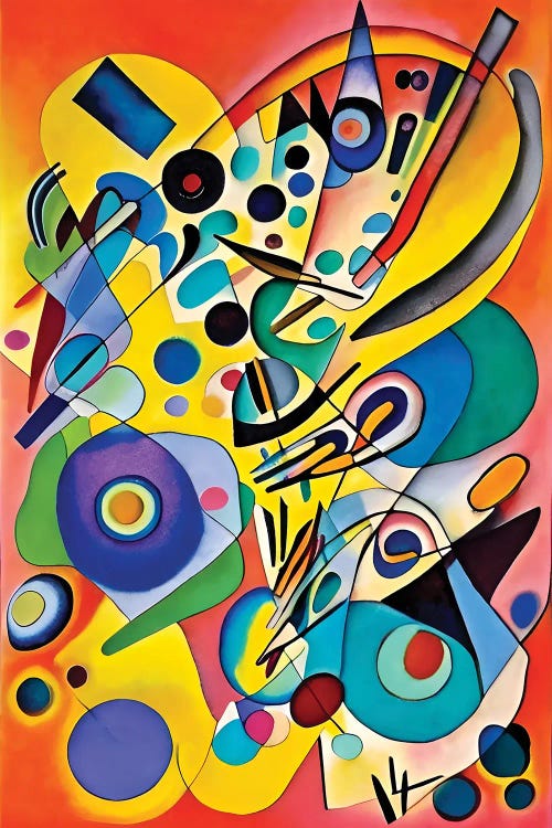 Abstract Modern Artwork Emulating Kandinsky XXI