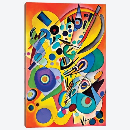 Abstract Modern Artwork Emulating Kandinsky XXI Canvas Print #ADT1225} by Alessandro Della Torre Canvas Print