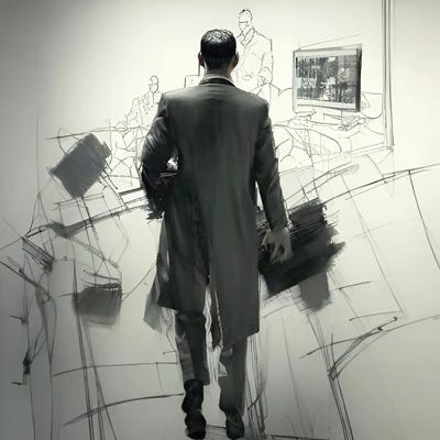 Businessman In The Office by Alessandro Della Torre art print