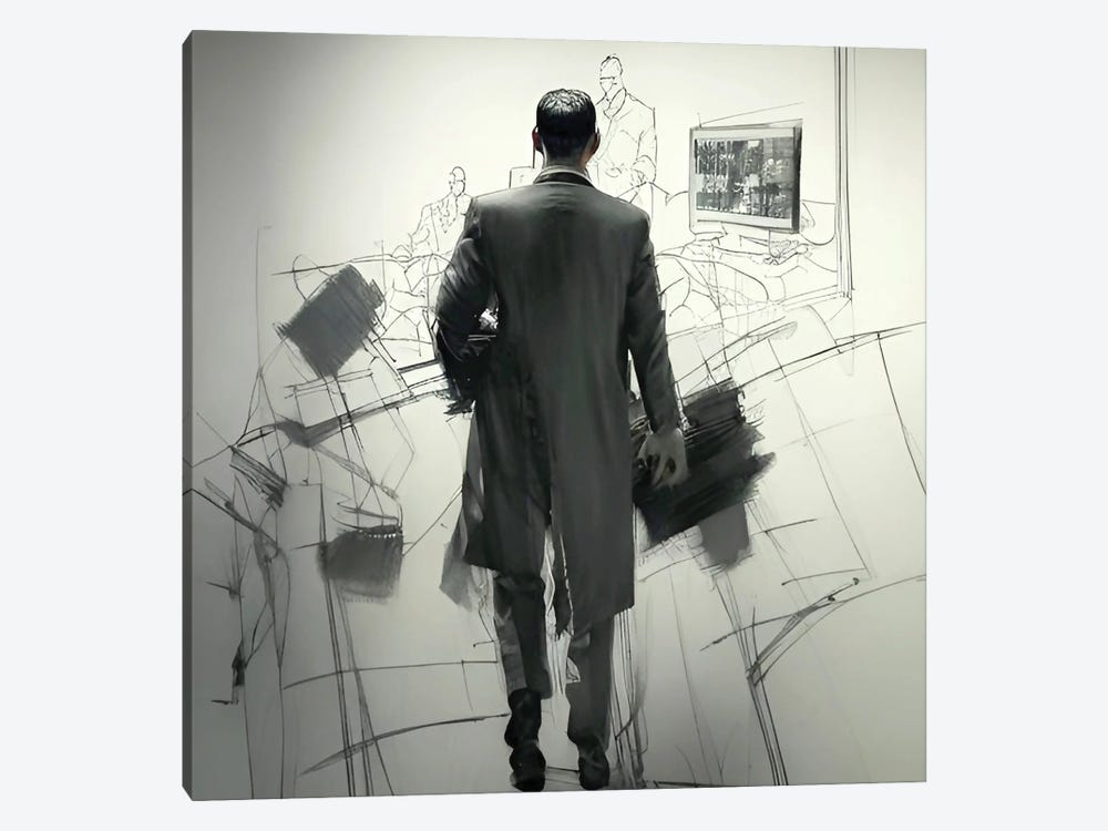 Businessman In The Office by Alessandro Della Torre 1-piece Art Print