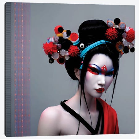 Cyberpunk Geisha II Canvas Print #ADT1245} by Alessandro Della Torre Canvas Art Print