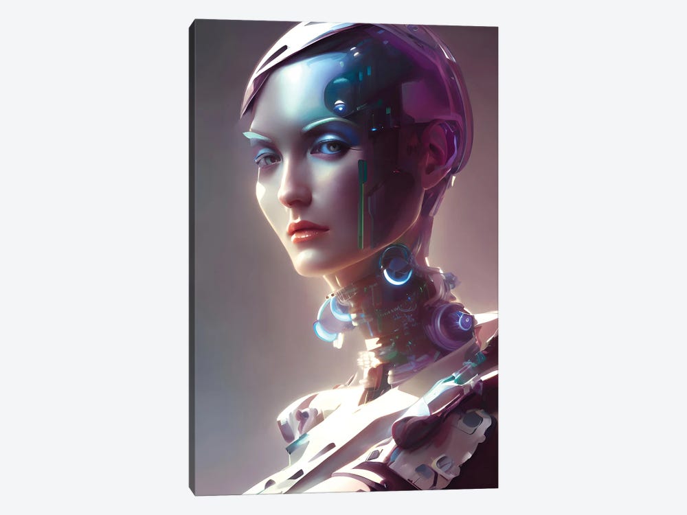 Cyberpunk Android Robot by Alessandro Della Torre 1-piece Canvas Art Print