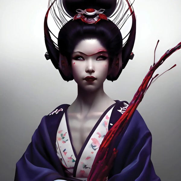 Japanese Culture: Cyberpunk Geisha by Alessandro Della Torre