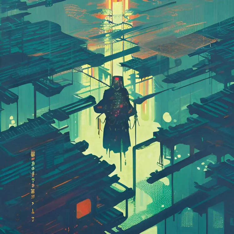 Cyberpunk Ghost by Alessandro Della Torre wall art