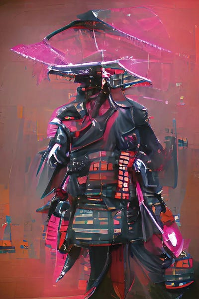 East Asian Culture: Cyberpunk Samurari Warrior by Alessandro Della Torre