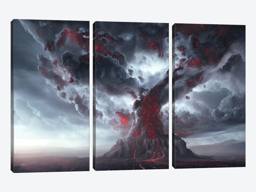 Final Battle Between Hell And Heaven - Board by Alessandro Della Torre 3-piece Art Print
