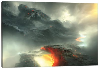 Final Battle Between Hell And Heaven - Board III Canvas Art Print - Alessandro Della Torre