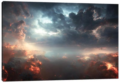Final Battle Between Hell And Heaven - Board VIII Canvas Art Print - Alessandro Della Torre