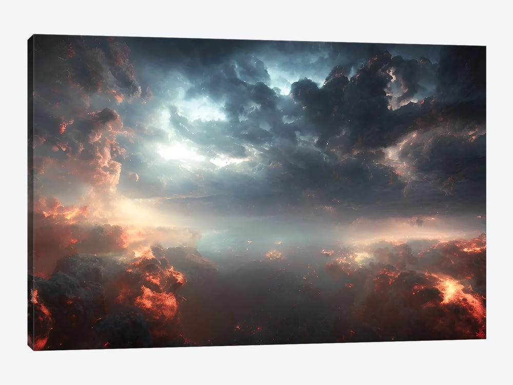 Final Battle Between Hell And Heaven - Board VIII by Alessandro Della Torre 1-piece Canvas Art Print