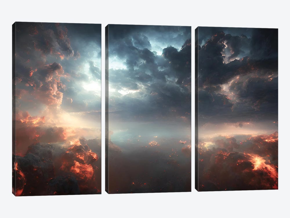 Final Battle Between Hell And Heaven - Board VIII by Alessandro Della Torre 3-piece Art Print