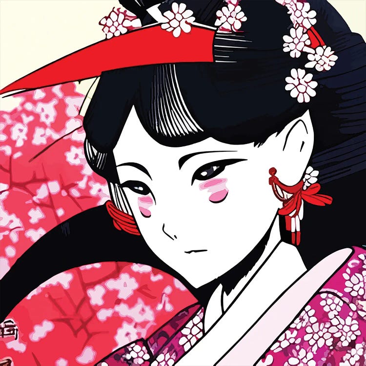 Geisha Anime Portrait