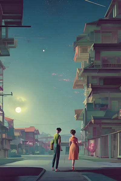 Good Old Days Scene II by Alessandro Della Torre canvas print