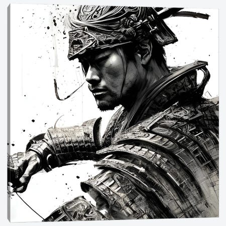 Japanese Samurai Fighter Canvas Print #ADT1304} by Alessandro Della Torre Canvas Art