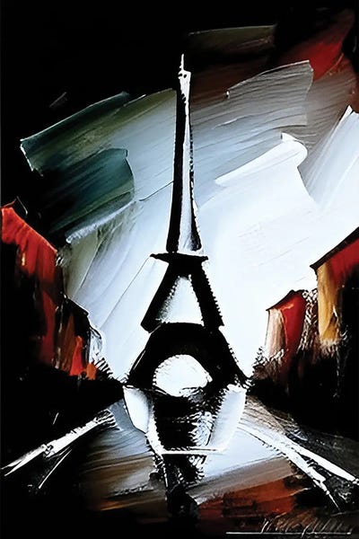 Landscape Of Paris With The Tour Eiffel by Alessandro Della Torre art print