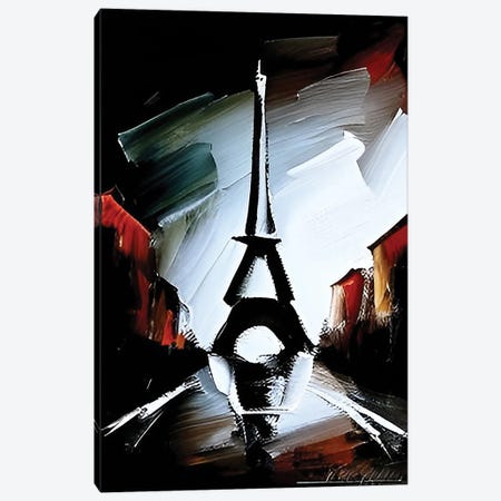 Landscape Of Paris With The Tour Eiffel Canvas Print #ADT1306} by Alessandro Della Torre Canvas Artwork