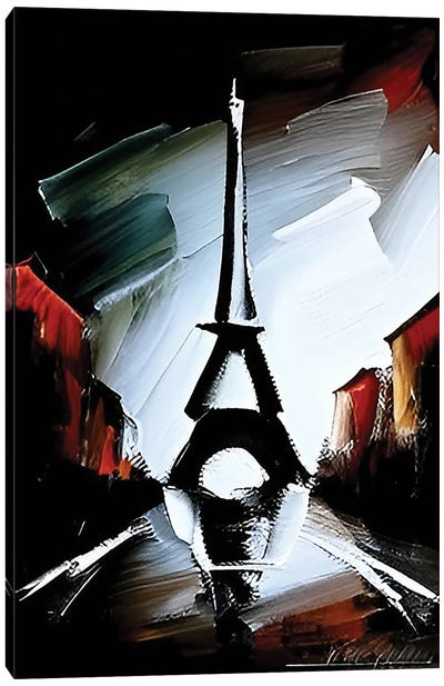 Landscape Of Paris With The Tour Eiffel Canvas Art Print - Alessandro Della Torre