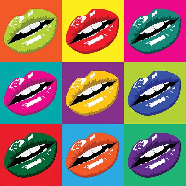 Lips: Pop Art Lips by Alessandro Della Torre