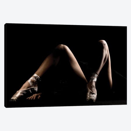 Naked Legs Of Nude Nallet Woman Ballerina Dancer With Shoes Canvas Print #ADT131} by Alessandro Della Torre Canvas Wall Art
