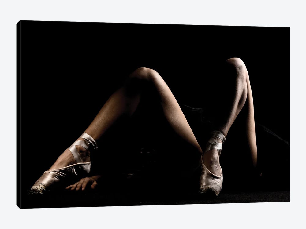 Naked Legs Of Nude Nallet Woman Ballerina Dancer With Shoes by Alessandro Della Torre 1-piece Canvas Art