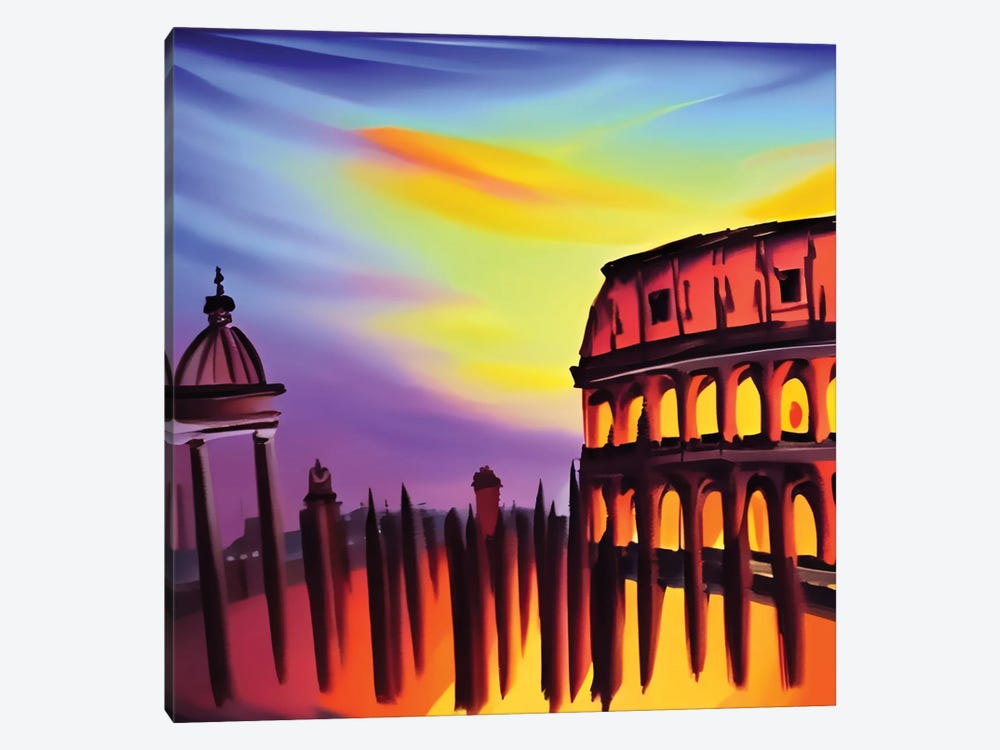Rome At Sunset by Alessandro Della Torre 1-piece Canvas Print