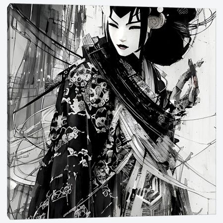 Sketch Of A Japanese Geiasha Canvas Print #ADT1324} by Alessandro Della Torre Canvas Wall Art