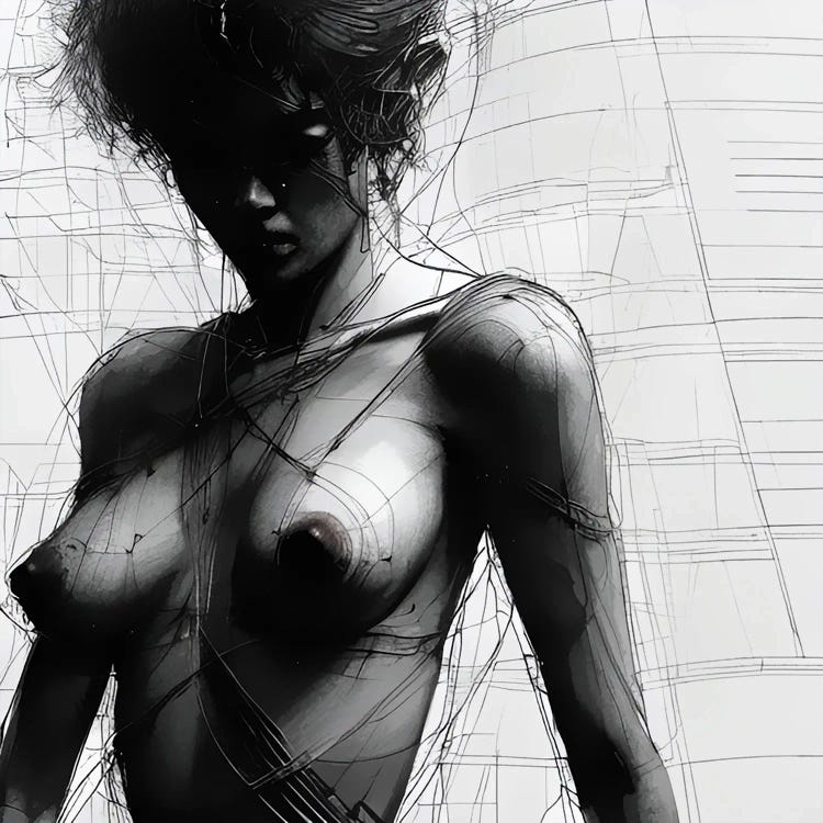 Sketch Of A Nude Woman