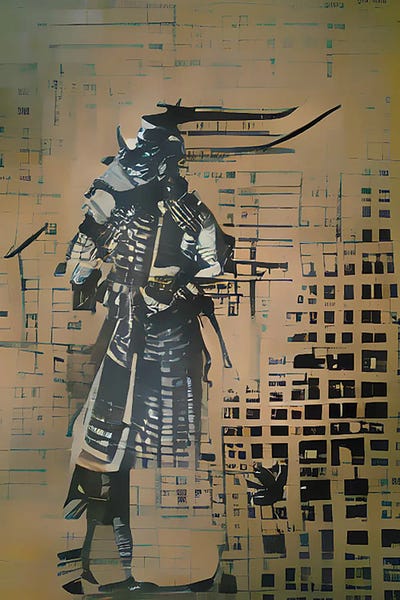 East Asian Culture: Sketch Of A Samurai by Alessandro Della Torre
