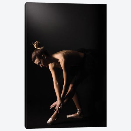 Nude Ballerina Ballet Dancer With Tutu Dress And Shoes Canvas Print #ADT132} by Alessandro Della Torre Canvas Art