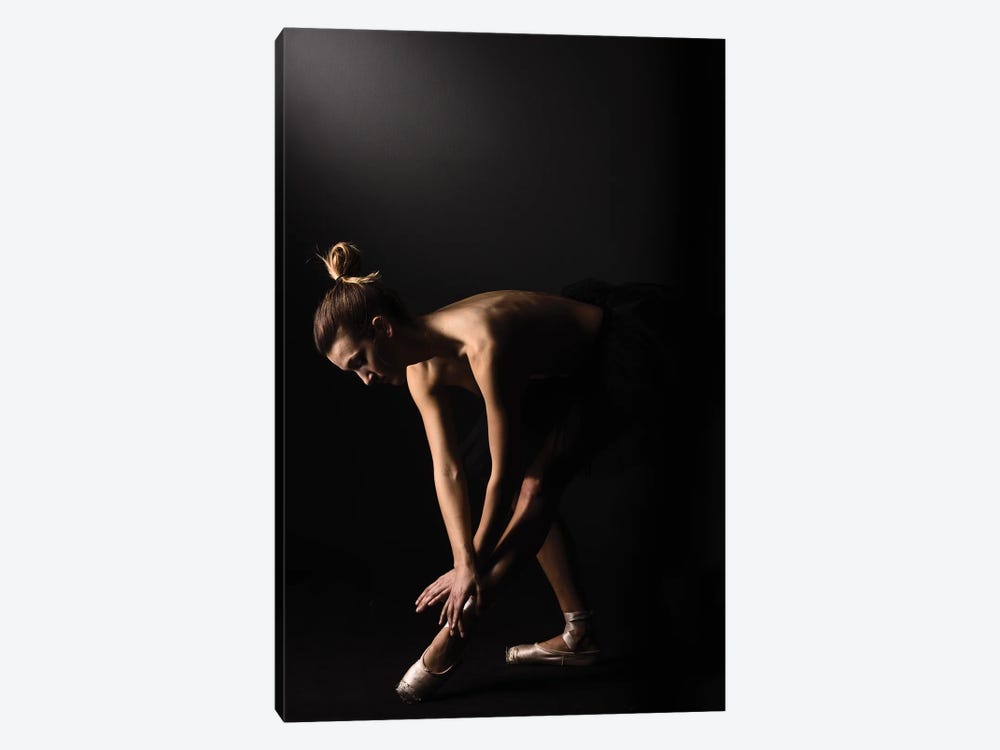 Nude Ballerina Ballet Dancer With Tutu Dress And Shoes by Alessandro Della Torre 1-piece Canvas Print
